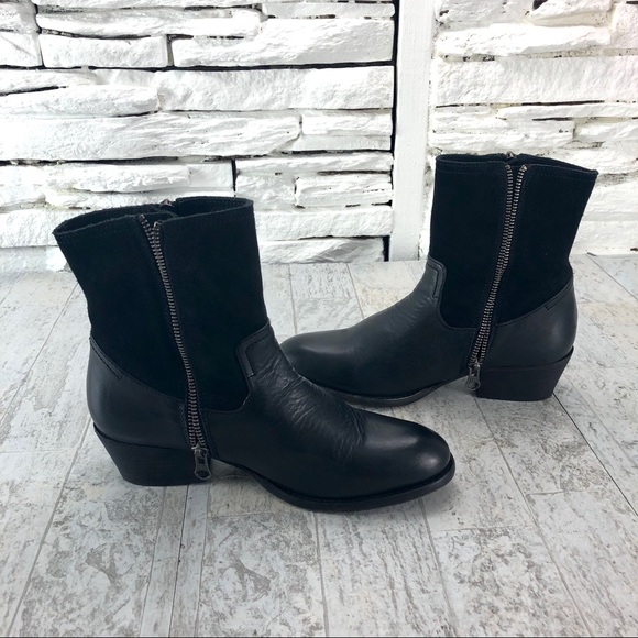 H by Hudson Crafted Riley Leather Dual Zip Bootie - Picture 6 of 8